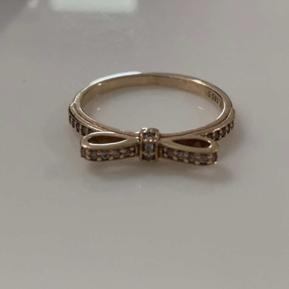 Pandora 14k Gold Bow Ring